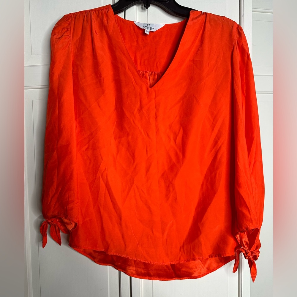 La roque orange blouse size xs
